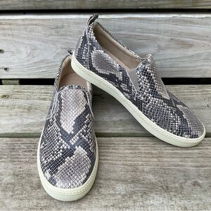 Earth Shoe Leather Snakeskin Loafer Zen Groove Slip On Sneaker Arch Support 8.5